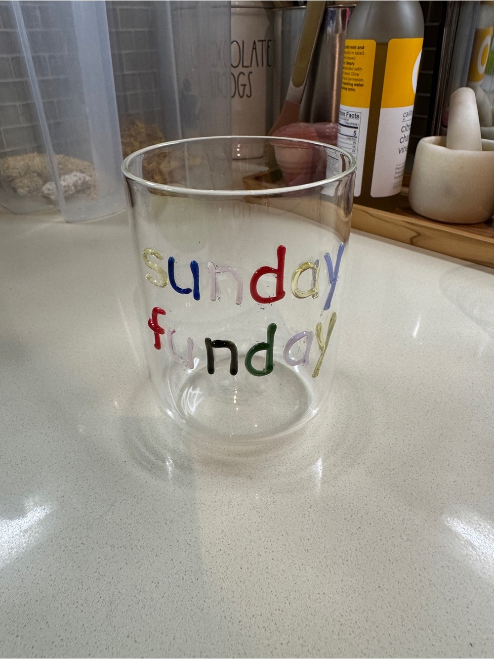 Anthro Love Notes glass